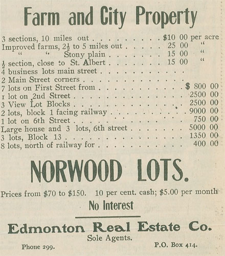 Edmonton Real Estate Co. - Farm and City Property