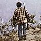 Joe Bourke hunting for moose, 1986.