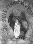 Grotto of Our Lady of Lourdes at Duck Lake built in 1882 by Br. Piquet (Provincial Museum of Alberta, Folklife Collection #PH98.54.14) 
