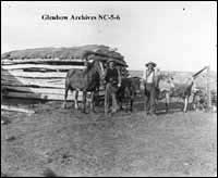 A farm on the Blackfoot Reserve in Alberta, 1900.