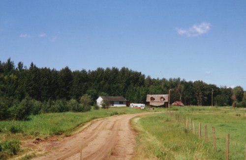 A homestead at the Heart River Settlement