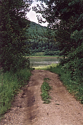 Ferry path from the 1930's at the Dunvegan Site.