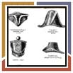 Illustrations de styles divers de chapeau de peau de castor