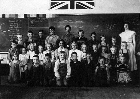 Students and teacher at Estonian School 2, ca 1950