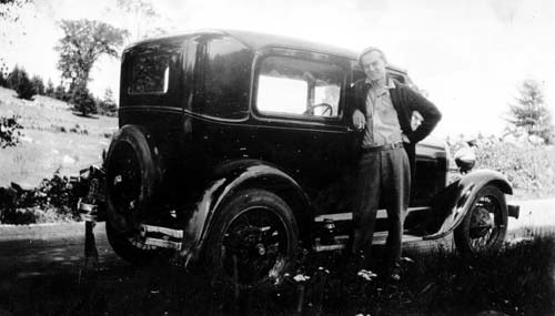 Ernest Forrend and car