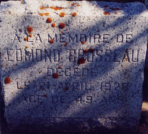 Tombstone Edmond Brosseau