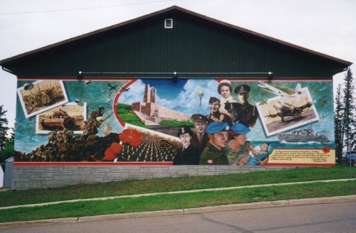Mmorial de guerre mural sur le mur de la gendarmerie royale du Canada, Athabasca.