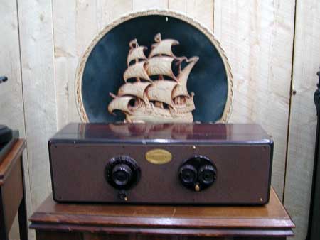 An old-fashioned radio
