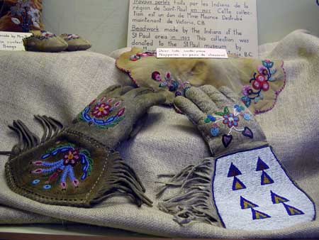 Aboriginal gloves made from deerhide