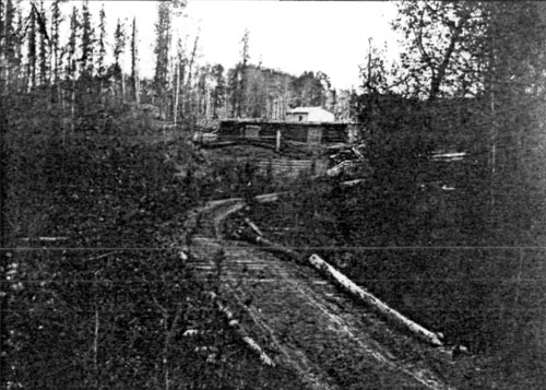 Bear Creek stopping house on old Slave Lake-Peace River Trail, n.d.