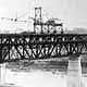 Construction on the High Level Bridge, a railway and vehicle bridge, in Edmonton, 1914.  Photo courtesy of City of Edmonton Archives.  