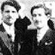 Florenzo Comin pictured with Luigi Biamonte in front of their barbershop.  Photo courtesy of the Biamonte family and the Italians Settle in Edmonton Oral History Project and booklet of the same name.