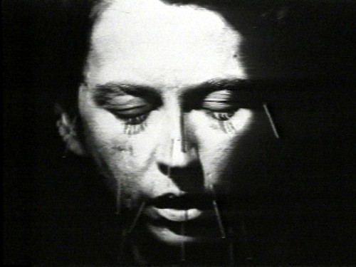 Linda Montano, “Mitchell’s Death,” 1977, 22:20 minutes, video, black and white. Video still copyright of the artist, courtesy of Video Data Bank, www.vdb.org, School of the Art Institute of Chicago
